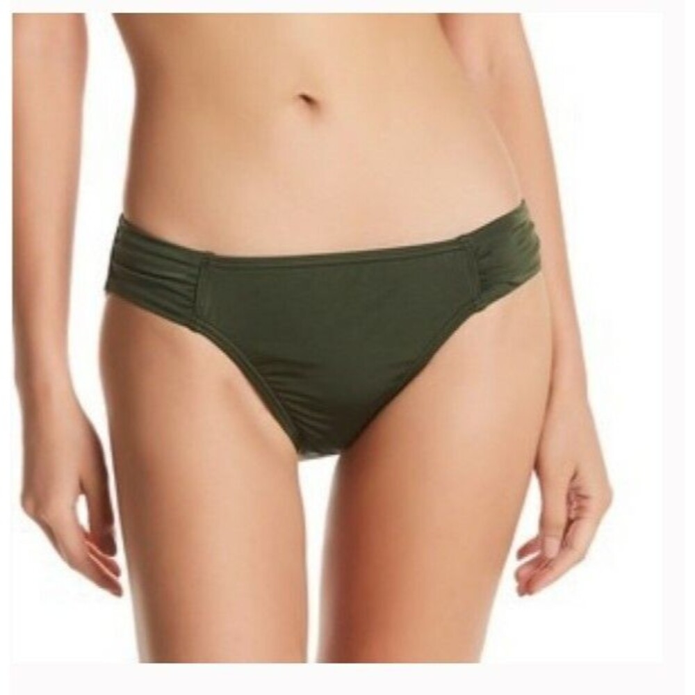 Tommy Bahama Womens Green Shirred Bikini Bottom Swimwear Size XS  10649
